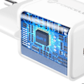 Miniatyrbild 3 av 6: Laddare Sektor GaN III 30W med USB-C + USB Mini Format Forcell Vit Vit