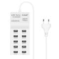 Miniatyrbillede 1 af 4: 10 Port USB Sektor Oplader 50W Hurtigopladning Kompakt Design LinQ Hvid Vit