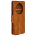 Miniatyrbillede 1 af 6: Etui til Honor Magic 6 Lite 5G Flip Wallet Stand Håndledsrem lysebrun