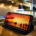 Miniatyrbild 4 av 4: Housse - AVIZAR - Xiaomi Redmi Note 8T - Ekologiskt läder - Plånbok - Stöd-funktion - Svart Svart