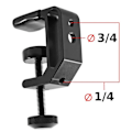 Miniatyrbillede 3 af 4: Support Adapter - AVIZAR - Universal Sort - Solid fiksering - Justerbar vinkel - Aluminium Svart