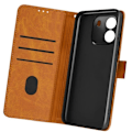 Miniatyrbild 2 av 5: Fodral till Blackview Wave 6C - AVIZAR - Handledsrem Flip Wallet Support - Brun - Halvstyv - Smidig kastanj