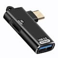 Pikkukuva 1 / 6: OTG USB -adapteri USB-C:hen ja USB-C -lataus 100W 5Gbps siirto LinQ musta