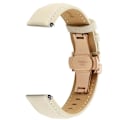 Miniatyrbillede 1 af 5: Rem - AVIZAR - Galaxy Watch 5/5 Pro/4 - Ægte læder - Beige sommerfuglespænde beige