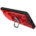 Pikkukuva 2 / 5: Coque pour Xiaomi Redmi 14C Bague Support Cache Caméra Coulissant Mayaxess Rouge Röd