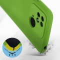 Miniatyrbillede 3 af 5: Taske Xiaomi Redmi 10C Semi-stiv Soft-touch Fin grøn