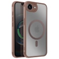 Miniatyrbillede 1 af 5: Coque MagSafe til iPhone 16e Mat Frostet Bagside Brun Kant kastanj