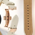 Miniatyrbillede 4 af 5: Rem - AVIZAR - Galaxy Watch 5/5 Pro/4 - Ægte læder - Beige sommerfuglespænde beige