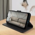 Miniatyrbillede 4 af 4: Etui til Samsung Galaxy M12 - AVIZAR - Folio med kortlomme - Øko-læder med struktur - Sort - Video Støtte Svart