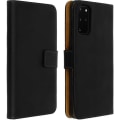 Miniatyrbillede 1 af 4: Hus til Samsung Galaxy S20 Plus - AVIZAR - Ægte Læder - 2 Kortlommer - Video Støtte - Magnetisk Svart