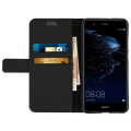 Pikkukuva 3 / 4: Kansi - Huawei - P10 Lite - Silikonigeelikotelo - Eko-nahka - Musta Svart