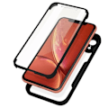 Miniatyrbild 1 av 4: Helhetsfodral - AVIZAR - iPhone XR - Plexiglasbaksida - Stötresistent skydd - Svart Svart