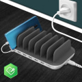 Pikkukuva 4 / 4: Monen laitteen latausasema 6 x USB-porttia 1 x USB-C-portti 4Smarts White