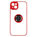 Miniatyrbild 1 av 5: iPhone 14 Fodral Bi-material Metal Ring Röd Video Support Röd