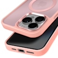 Miniatyrbillede 2 af 6: Coque MagSafe til iPhone 14 Pro Mat Frostet Baggrund Rosa Kant Rosa