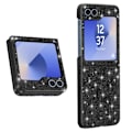 Miniatyrbillede 1 af 5: Glitter Taske til Samsung Z Flip 6 - AVIZAR - Hard Back Soft Contour - Sort Svart