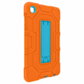 Pikkukuva 2 / 4: Iskunkestävä kotelo - AVIZAR - Galaxy Tab A7 Lite - Silikonigeeli - Jalustan tuki - Oranssi/sininen Orange / Blå