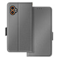 Miniatyrbillede 2 af 5: Etui med klap til Galaxy XCover 7 Pro, håndledsrem, støttende pung, grå Grå