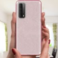 Pikkukuva 3 / 3: Coque - Huawei - P smart 2021 - Kimaltava - Silikoni - Iskunkestävä ja naarmunkestävä Rosa