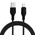 Pikkukuva 1 / 4: USB-kaapeli Apple Lightningille - Musta - 1.10m - Lataus - Synkronointi - Liitettävyys Svart