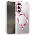 Miniatyrbild 1 av 6: Coque MagSafe för Samsung S24 Plus och S25 Plus Bakstycke Glas Färg Rosé Champagne Rosa
