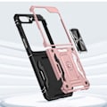 Miniatyrbillede 3 af 4: Etui til Samsung Galaxy Z Flip 5 - AVIZAR - ArmoRing Bump series - Bi-materiale - Rose guld - Metalring Rosa