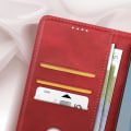 Miniatyrbild 3 av 6: Plånboksfodral - AVIZAR - OnePlus 12 och 12R - Röd - Halvstyv - Videostödfunktion Röd