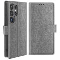 Miniatyrbillede 2 af 5: Etui til Samsung S25 Ultra Klap Pung og Video Støtte Grå Grå
