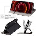 Miniatyrbild 3 av 4: JAYM Foliofodral till Honor 90 5G - Svart - Magnetisk stativfunktion Svart