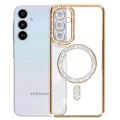Pikkukuva 2 / 6: Timanttikotelo Samsung Galaxy A25 -puhelimelle - AVIZAR - Kultainen tekojalokivi ääriviivat - Jäykkä - Synteettinen - Mixed Gul