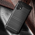 Pikkukuva 3 / 5: Kotelo Samsung A04s, A13 4G ja A13 5G Soft Carbon Harjattu Effect Black Svart