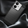 Miniatyrbild 3 av 6: Fodral till Xiaomi Redmi 13C Flexible Carbon and Brushed Effect Svart
