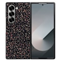 Miniatyrbillede 1 af 5: AVIZAR beskyttelsescover til Samsung Galaxy Z Fold 6 - Sort bi-materiale glitter design - Forhøjede kanter Svart