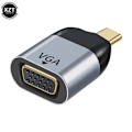 Miniatyrbillede 1 af 4: Type C til VGA - USB 3.1 Type C til HDMI-adapter, RJ45-stik, 4K-8k 60Hz projektion, han til hun,