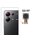 Miniatyrbillede 3 af 4: Hovedbagkamera til Xiaomi Redmi Note 13 4G og 5G 108MP Sort Svart