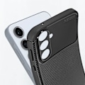 Pikkukuva 3 / 6: Suojakuori Samsung Galaxy A35 - AVIZAR - Joustava Silikoni Carbon Effect Musta Svart