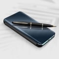 Miniatyrbild 4 av 4: Étui - OnePlus - Nord 2 - Spegeldesign - Heltäckande Skydd - Stöd Funktion Svart