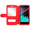 Miniatyrbild 3 av 4: Smartphone-etui - Universell - Röd - Ekoskinn - 5,3 till 5,5 tum - Stödfunktion Röd