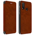 Miniatyrbild 1 av 4: Etui - Huawei - P smart 2020 - Läder av nötkreatur - Videostöd - Kortfäste kastanj
