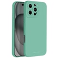 Miniatyrbillede 1 af 5: Etui til iPhone 16 Pro Max Silikone Mat Soft Touch Kamera Beskyttet Roar Bleggrøn Grön