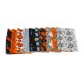 Miniatyrbillede 1 af 8: 10 ark Halloween bomuldsstof Ghost Pumpkin Skull Print mønster DIY bomuldsstof bundter til syning Quiltning 25x25cm / 9,8x9,8in