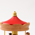 Miniatyrbillede 2 af 5: Kreativ håndsvinget spilledåse i træ - Familie-Mirry-Go-Round-tema