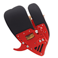 Miniatyrbillede 5 af 8: Bueskydning Finger Tab Kohud Aluminiumlegering Bueskydning Finger Guard Beskytter Skydning Praksis Udstyr til Recurve Jagt Buer Rød og Sort L