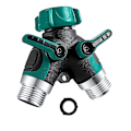 Miniatyrbilde 1 av 4: Messingfordeler, 3/4\" Hagekran Y-splitter Dobbel Slangekobling - AK