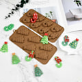 Miniatyrbillede 4 af 4: 2 STK Juletræ & Slikkepind Silikoneforme Julechokoladeforme Slikforme