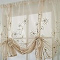 Miniatyrbild 4 av 5: Broderade Mörkläggningsgardiner - Justerbar Fönsterpanel (60*120cm)