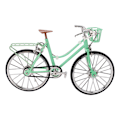 Miniatyrbillede 5 af 8: Mini cykelmodel simulering baseret design holdbar legering lysegrøn iøjnefaldende flot indretning cykel legetøj