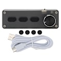 Miniatyrbilde 1 av 8: 3 taster minitastatur kablet USB Bluetooth Silent Silent DIY programmerbart tastatur med knott for spillmediemusikk