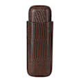 Miniatyrbillede 8 af 8: Cigar Etui Holder PU Læder Brun 2 Finger Cigar Bære Rejsetaske Bærbar til Rejse Jubilæumsgaver