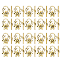 Miniatyrbild 1 av 8: 20 set armbandsspænde guld retro legering blomsterform OT spænde smykketilbehør